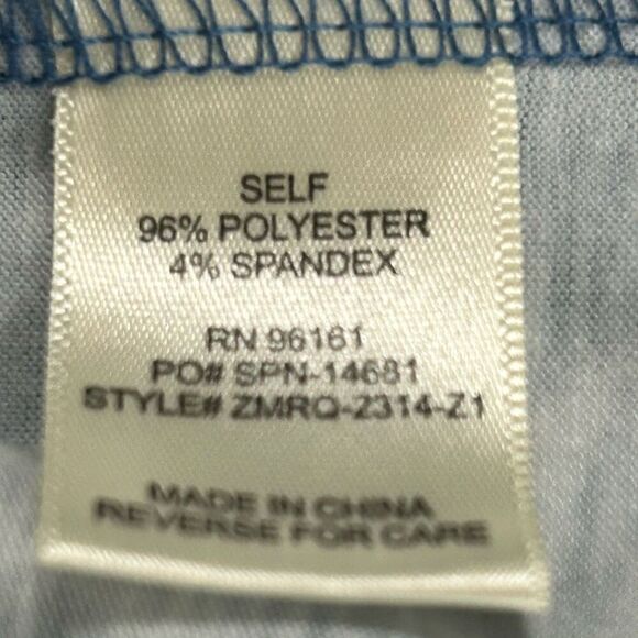 NWOT Bebop Hooded Dress Small Blue Tie Dye Drawstring Short Sleeve Stretch - Picture 6 of 7